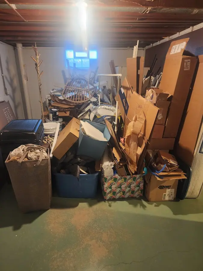 Roll-off dumpster container at job site for 8 Yard Dumpster Rental in Upland